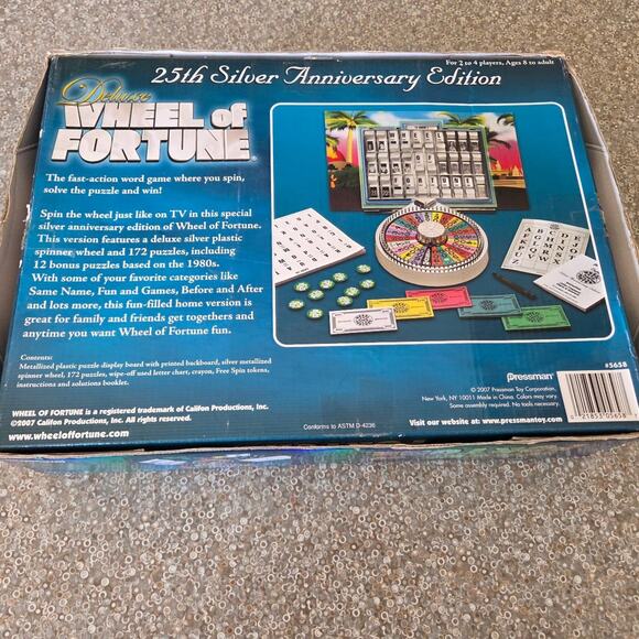 Wheel Of Fortune Deluxe 25th Silver Anniversary Edition with all pieces 2007 - Picture 8 of 8